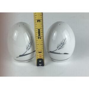 Ceres Coupe Easterling Salt & Pepper Shaker Set Gray Wheat Germany Vintage MCM